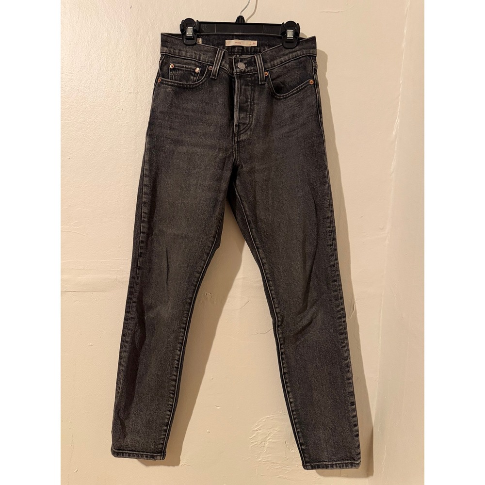 Levis Women's Wedgie Black Denim Jeans Size 24
